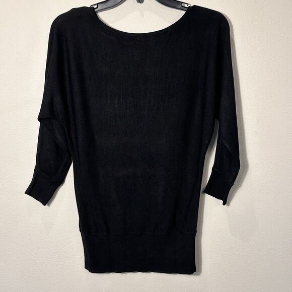 WHITE HOUSE BLACK MARKET Sequin Lightweight 3/4 Sleeve Pullover Sweater Medium - Picture 2 of 9